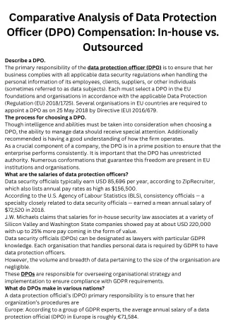 comparative analysis of data protection officer