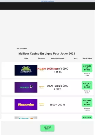 Meilleurs casinos de France 2023