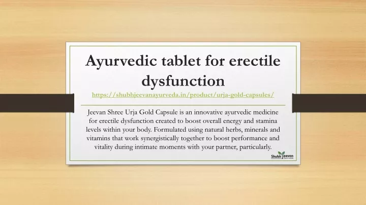 ayurvedic tablet for erectile dysfunction https shubhjeevanayurveda in product urja gold capsules