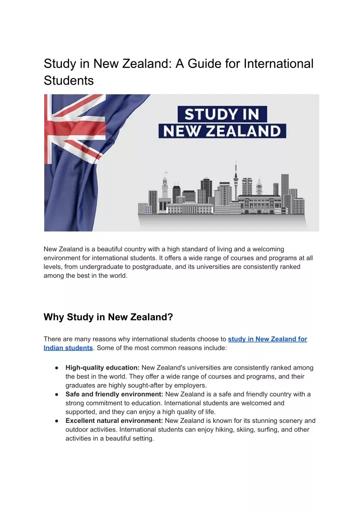study in new zealand a guide for international