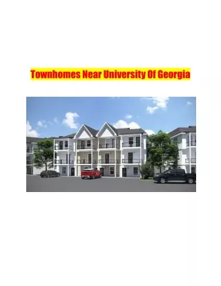Townhomes Near University Of Georgia