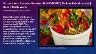 Biopure Keto Gummies Reviews 1