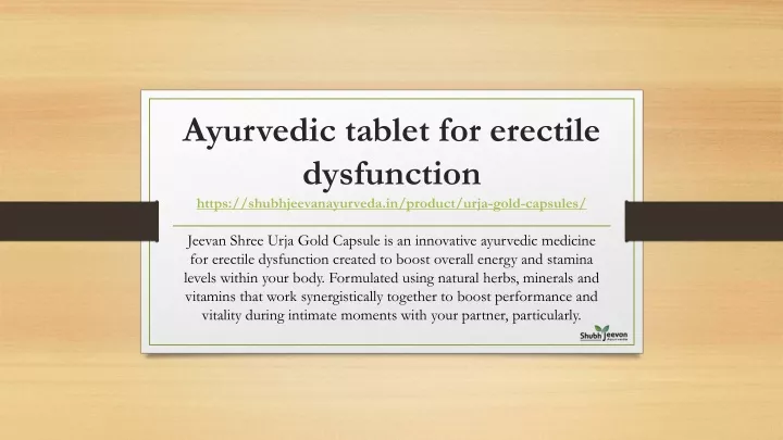 ayurvedic tablet for erectile dysfunction https