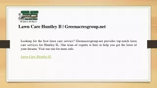 Lawn Care Huntley Il  Greenacresgroup.net