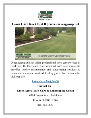 Lawn Care Rockford Il  Greenacresgroup.net