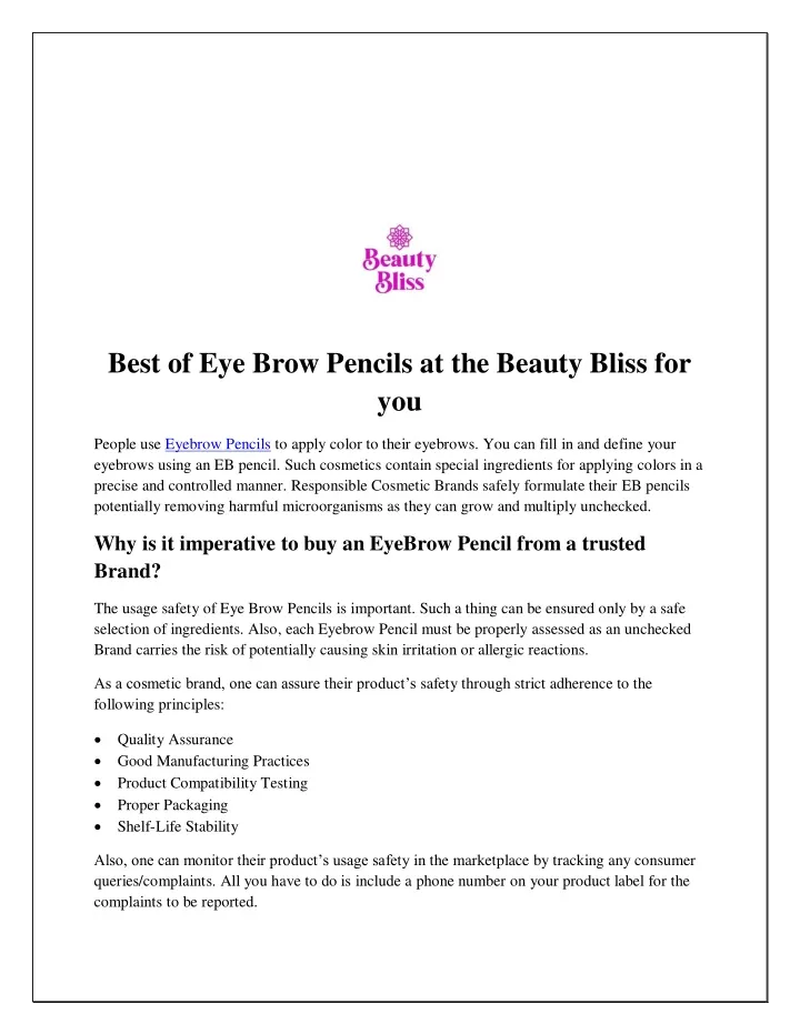 best of eye brow pencils at the beauty bliss