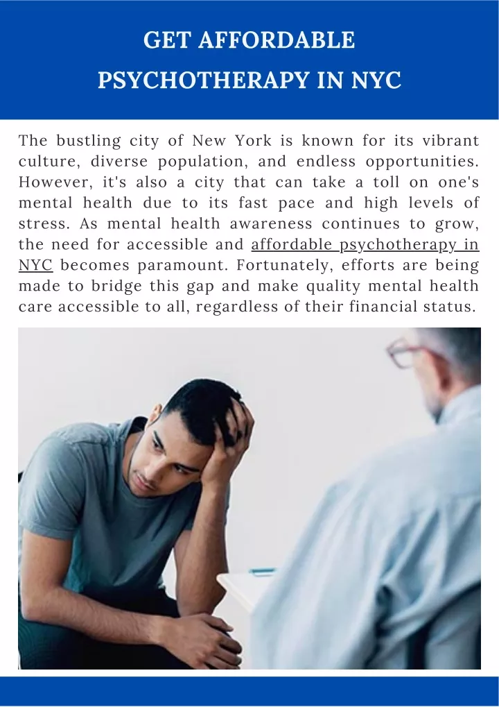 get affordable psychotherapy in nyc