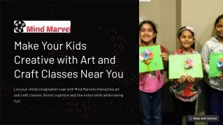 Make Your Kids Creative with Art and Craft Classes Near You