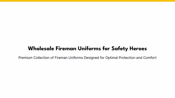 wholesale fireman uniforms for safety heroes