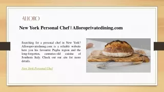 New York Personal Chef  Alloroprivatedining.com