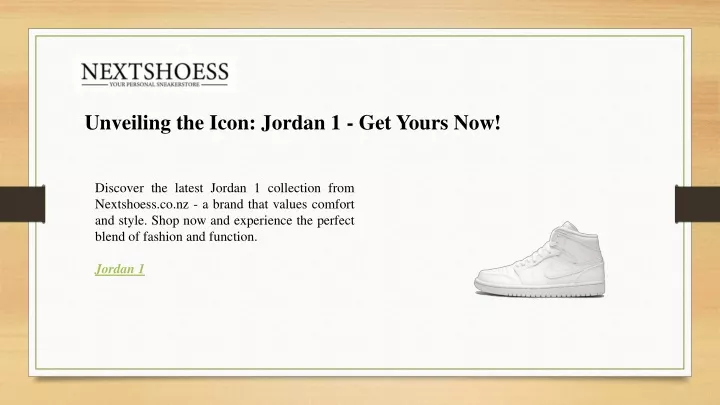 unveiling the icon jordan 1 get yours now