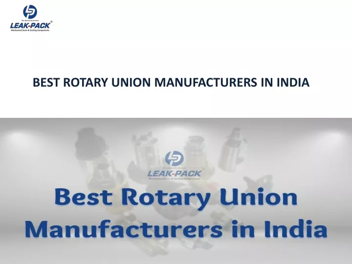 best rotary union manufacturers in india