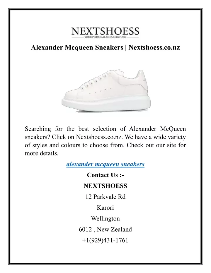 alexander mcqueen sneakers nextshoess co nz