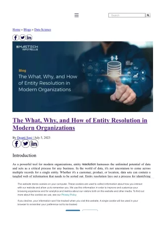 The What, Why, and How of Entity Resolution in Modern Organizations