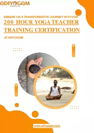 Embark on a Transformative Journey: 200 Hour Yoga Teacher Training Certification