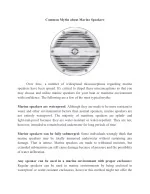 Common Myths about Marine Speakers - slide 1