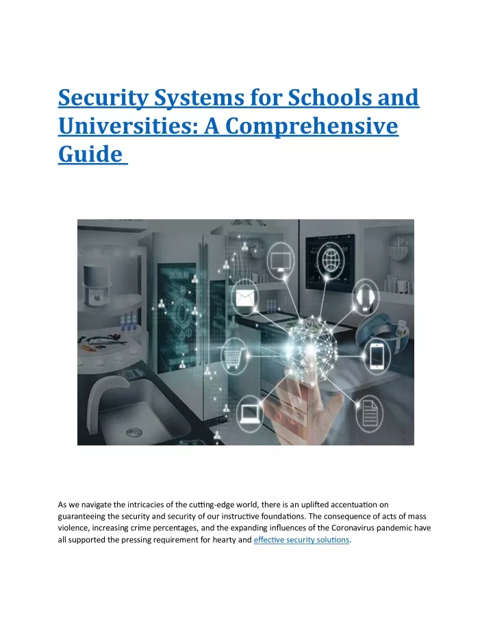 security systems for schools and universities
