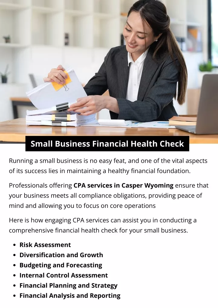 small business financial health check