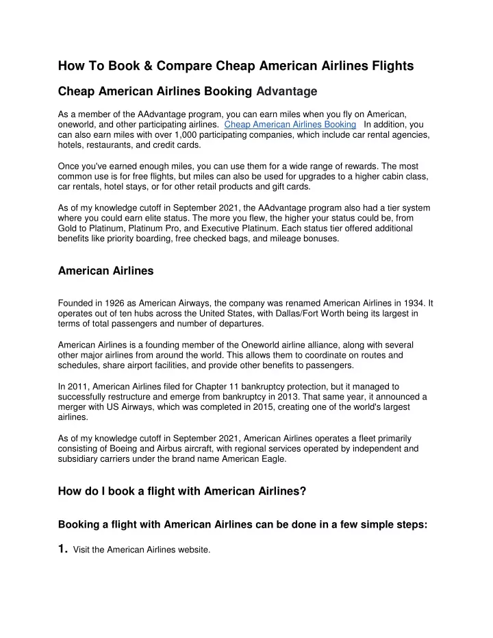 how to book compare cheap american airlines