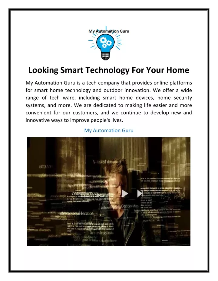 looking smart technology for your home
