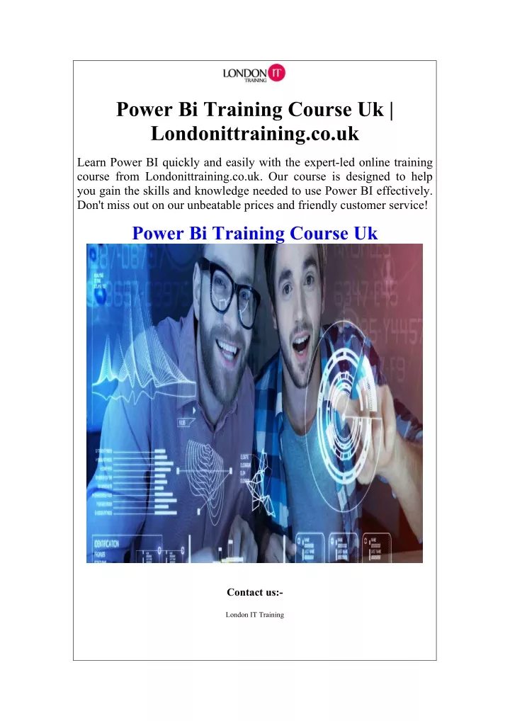 power bi training course uk londonittraining co uk