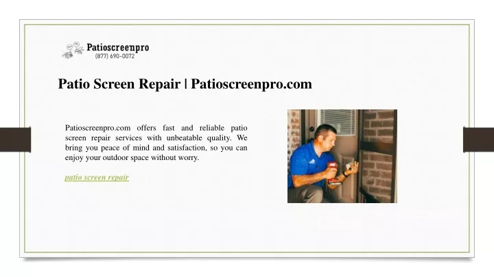 patio screen repair patioscreenpro com