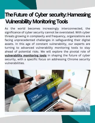 The Future of Cyber security Harnessing Vulnerability Monitoring Tools