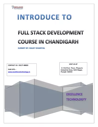 FULL STACK DEVELOPMENT COURSE IN CHANDIGARH