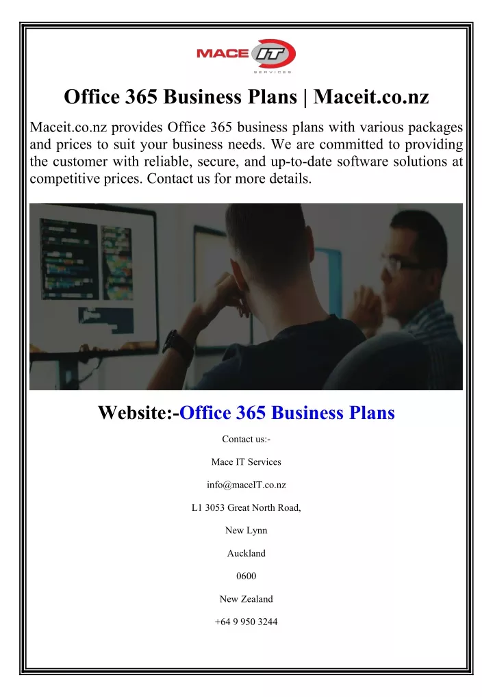 office 365 business plans maceit co nz