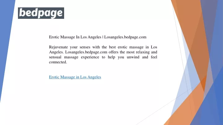 erotic massage in los angeles losangeles bedpage