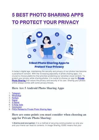 5 Best Photo Sharing Apps to Protect Your Privacy