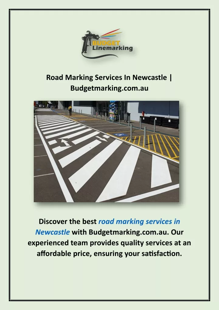road marking services in newcastle budgetmarking