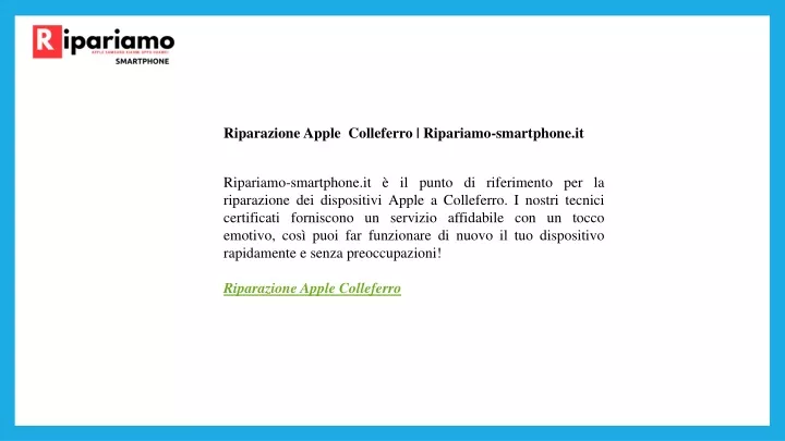 riparazione apple colleferro ripariamo smartphone