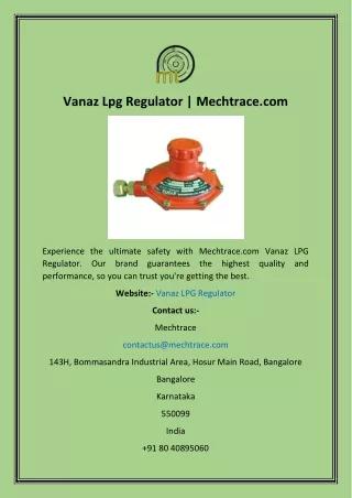 vanaz lpg regulator mechtrace com
