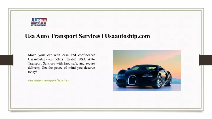 usa auto transport services usaautoship com