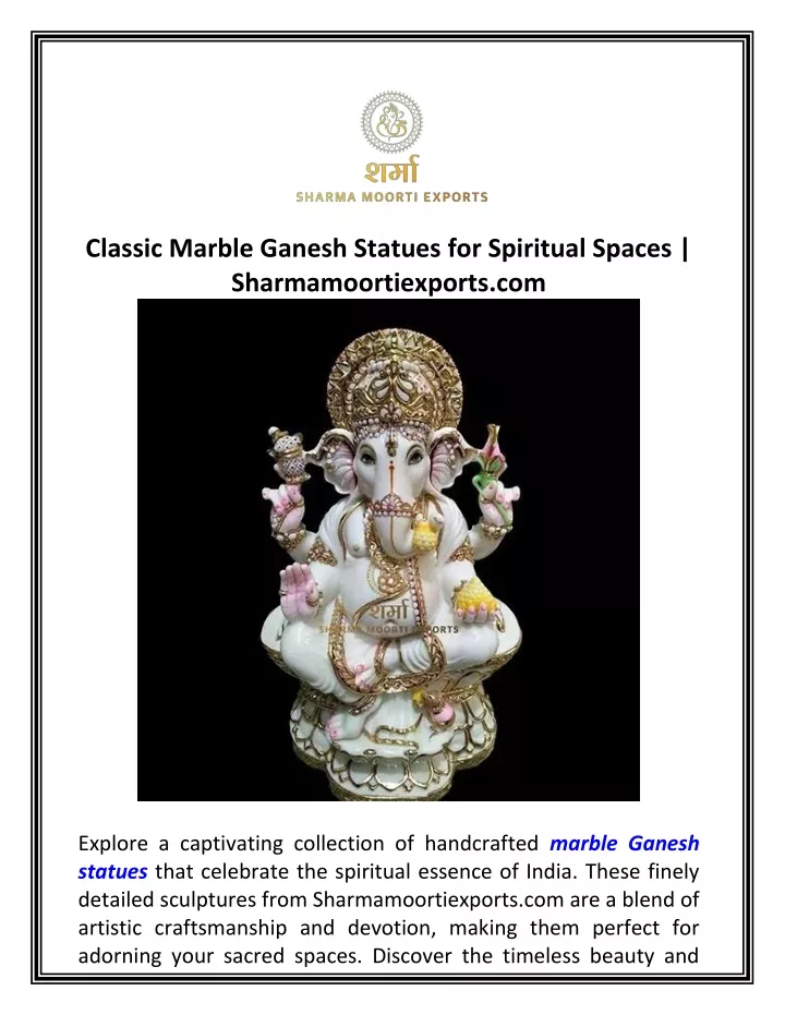 classic marble ganesh statues for spiritual