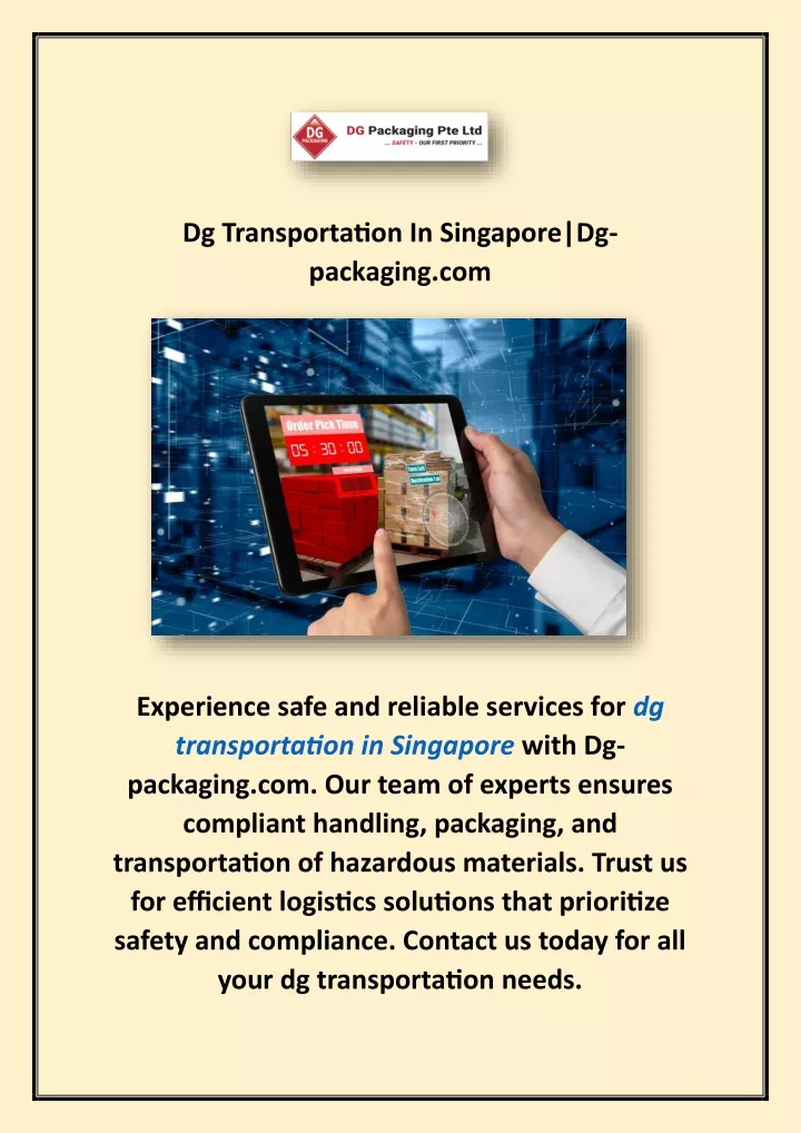 dg transportation in singapore dg packaging com
