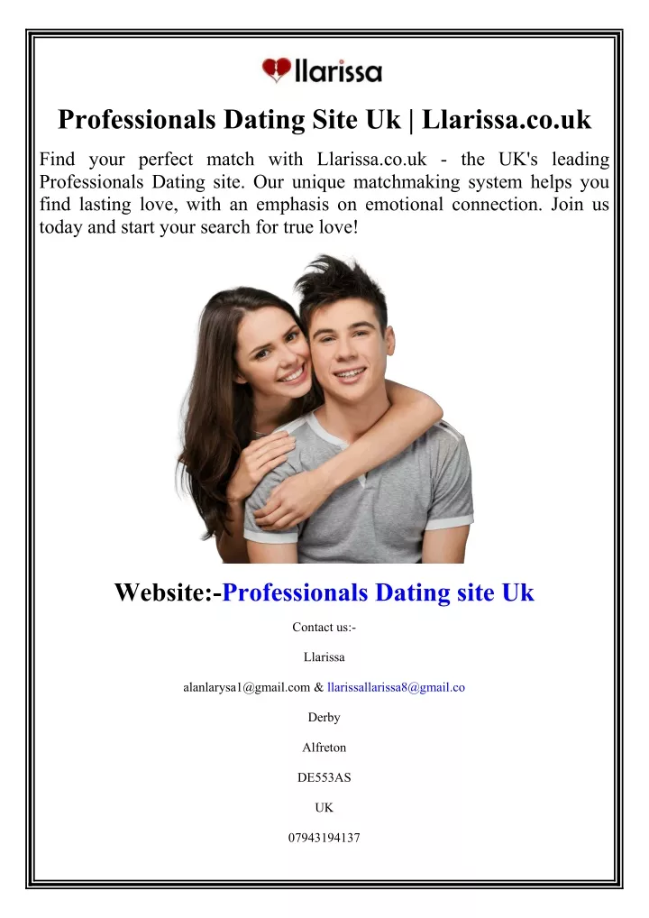 professionals dating site uk llarissa co uk