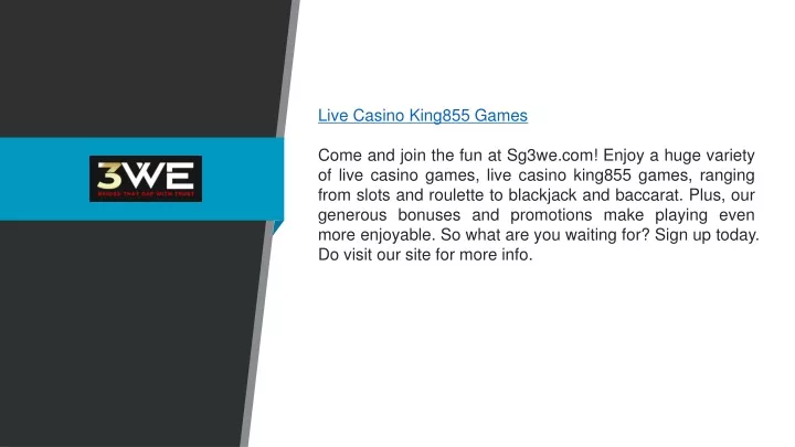 live casino king855 games come and join