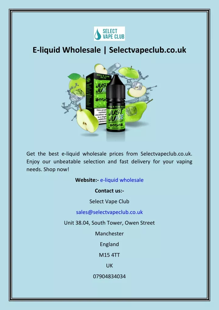 e liquid wholesale selectvapeclub co uk