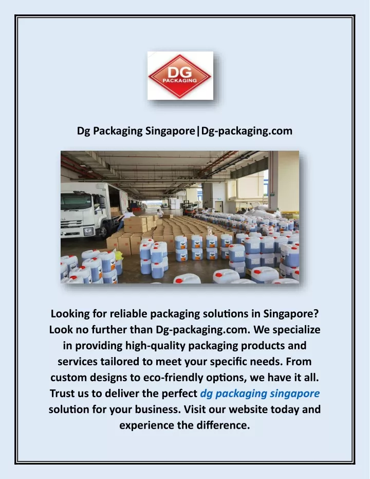 dg packaging singapore dg packaging com