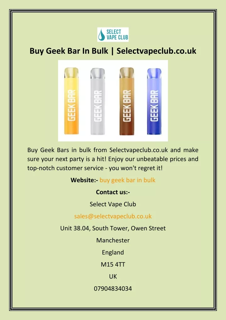 buy geek bar in bulk selectvapeclub co uk