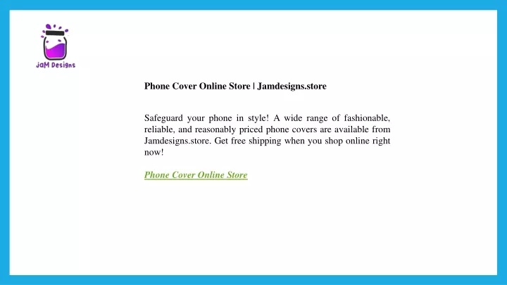 phone cover online store jamdesigns store