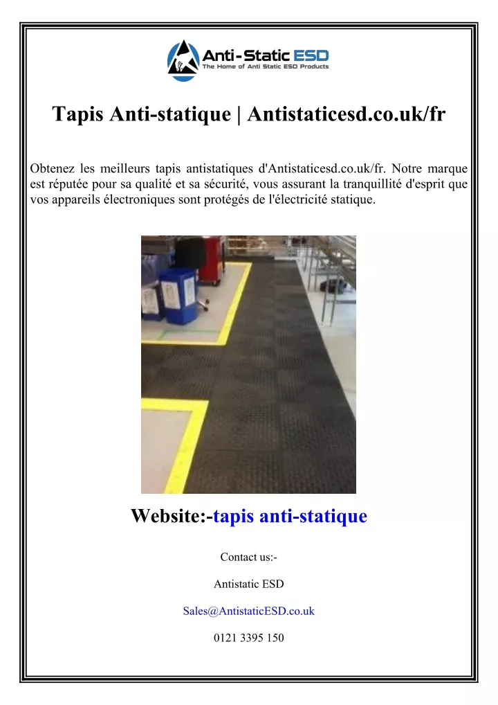 tapis anti statique antistaticesd co uk fr