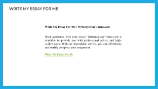 Write My Essay For Me  Writemyessay-forme.com