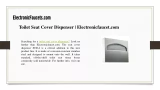 Toilet Seat Cover Dispenser  Electronicfaucet.com