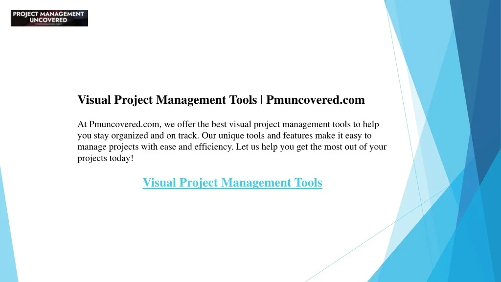 PPT - Visual Project Management Tools Pmuncovered.com PowerPoint ...