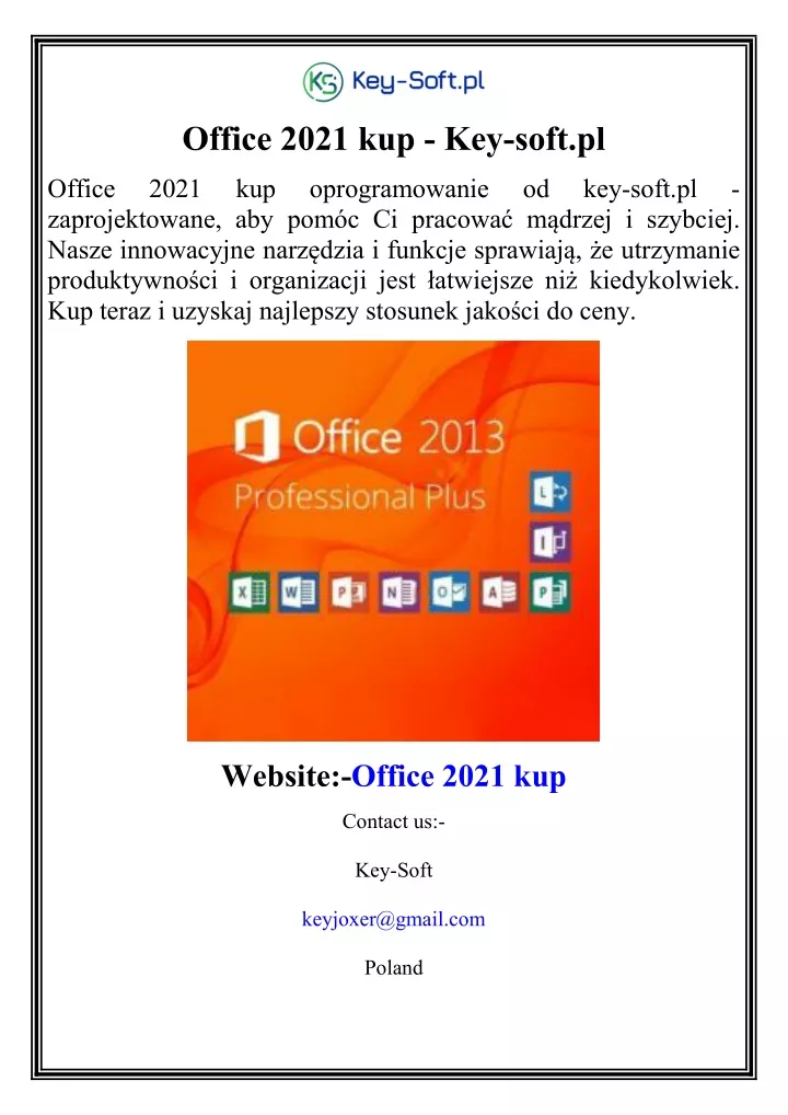 office 2021 kup key soft pl