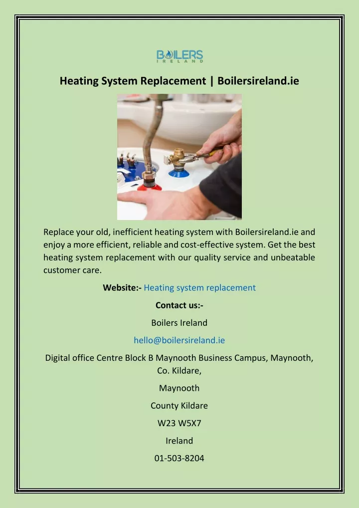 heating system replacement boilersireland ie