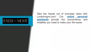 Online Personal Assistants Luneermgmt.com